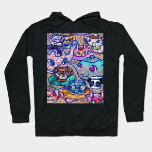 We're Just Teapots and Tea Cups - Cute Nature Photo Manipulation Collage Hoodie